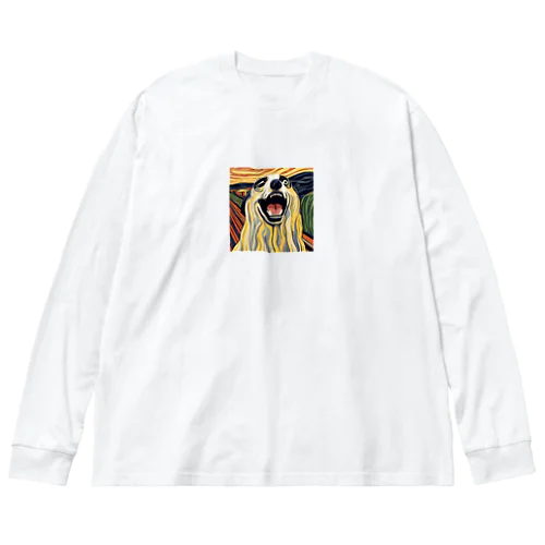 アート風！犬ちゃんの叫び！ Big Long Sleeve T-Shirt