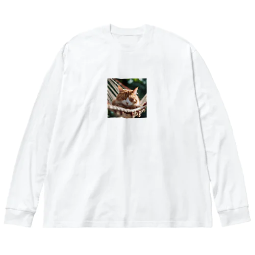 居眠りニャンコ Big Long Sleeve T-Shirt