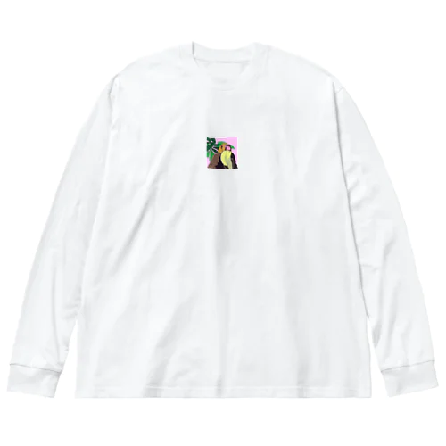 白髭さる Big Long Sleeve T-Shirt