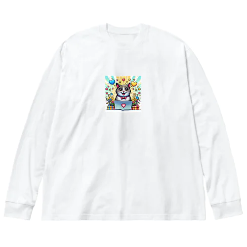 Create_an_illustration_of_a_cat_that_looks_incredi_new ビッグシルエットロングスリーブTシャツ