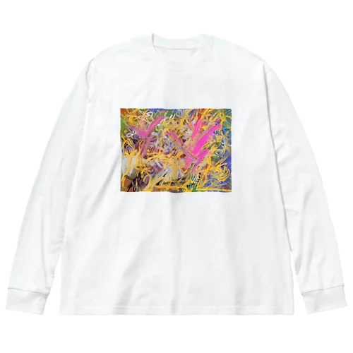 abstract ビッグシルエットロングスリーブTシャツ