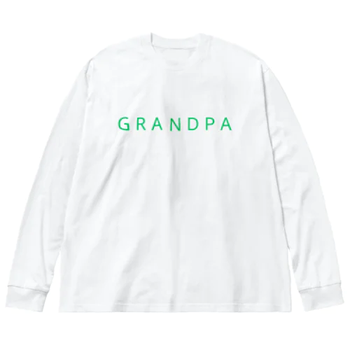 GRANDPA(グリーン) ビッグシルエットロングスリーブTシャツ