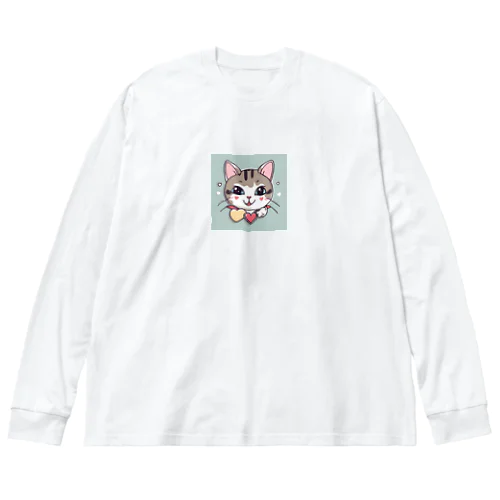 子供が考えてくれた猫 ビッグシルエットロングスリーブTシャツ