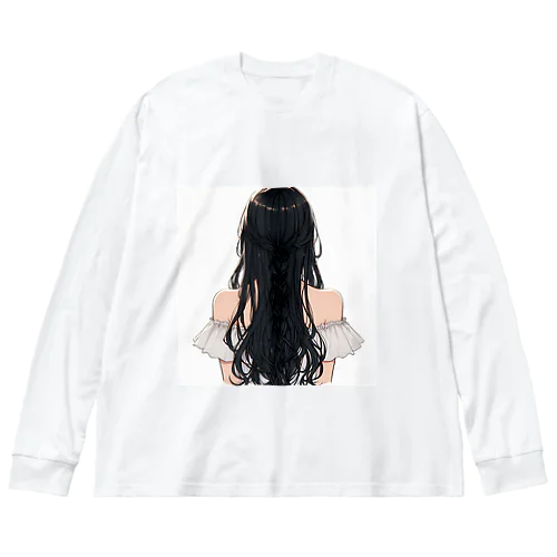 後ろ姿 Big Long Sleeve T-Shirt