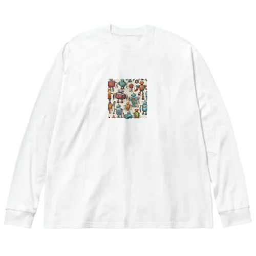 ガラクタロボット ビッグシルエットロングスリーブTシャツ