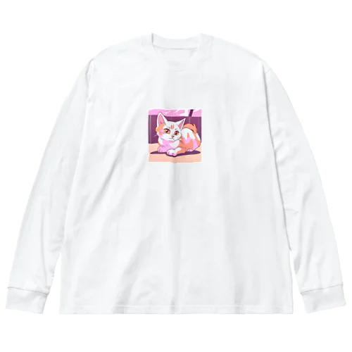 おすましにゃんこ ビッグシルエットロングスリーブTシャツ