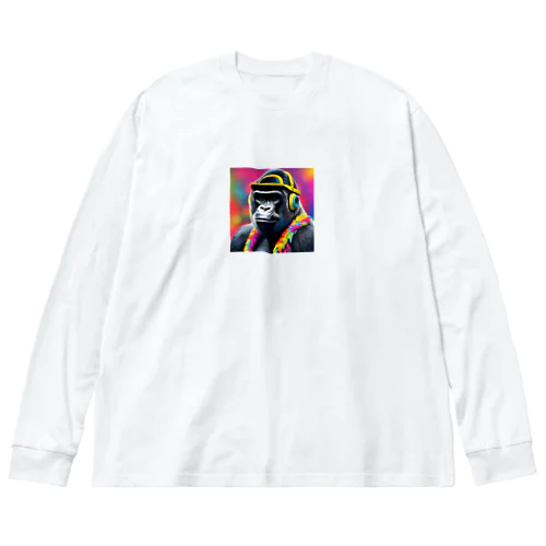 DJ ゴリラくん ビッグシルエットロングスリーブTシャツ