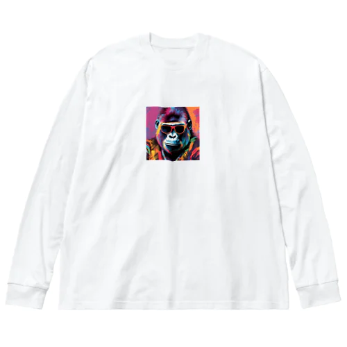 ネオンカラーゴリラくん Big Long Sleeve T-Shirt