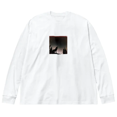 満月を追いかける狼 Big Long Sleeve T-Shirt