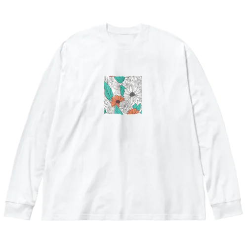 美しい花 ビッグシルエットロングスリーブTシャツ