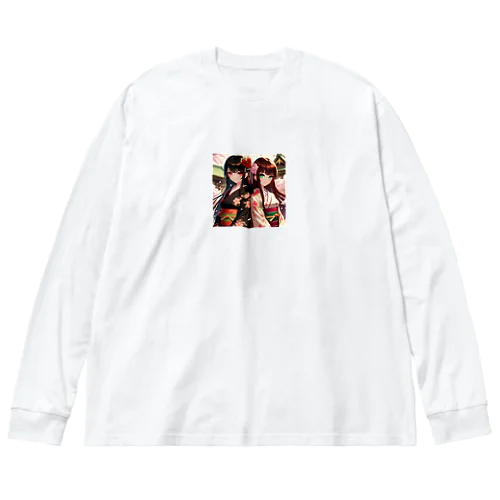 日本美女 Big Long Sleeve T-Shirt