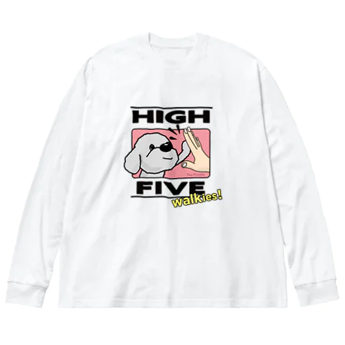 ハイタッチ！トイプードルシルバー Big Long Sleeve T-Shirt