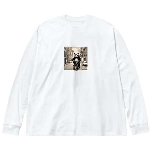 sonson自転車ぱんだ Big Long Sleeve T-Shirt