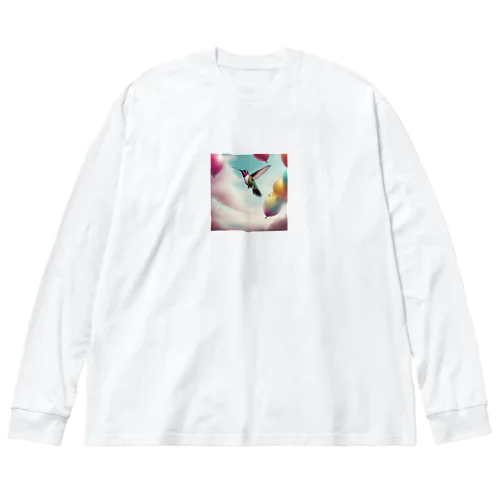 癒される動物（キツツキ） Big Long Sleeve T-Shirt