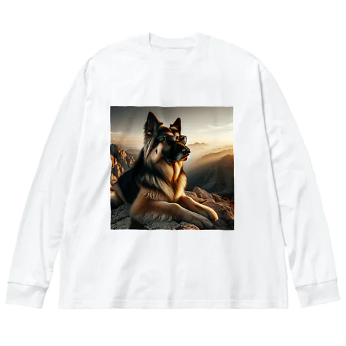 サングラスをかけた、かわいい犬 Marsa 106 Big Long Sleeve T-Shirt