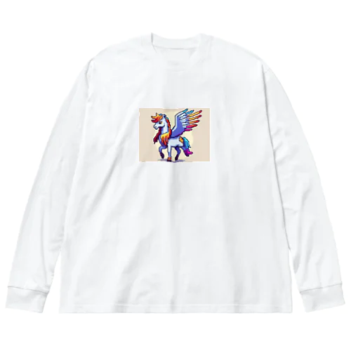 青色ペガサス ビッグシルエットロングスリーブTシャツ