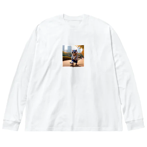 運動大好きなおしゃれネコ Big Long Sleeve T-Shirt