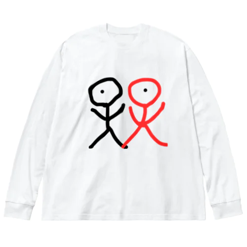 永仲良し2人 Big Long Sleeve T-Shirt