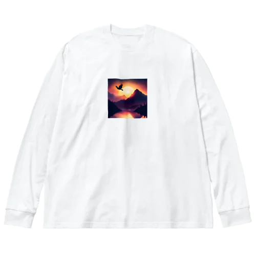  Flutterdance　夕日 Big Long Sleeve T-Shirt