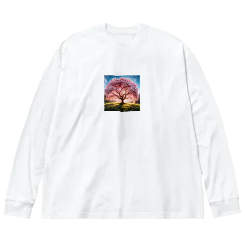 桜の木 ビッグシルエットロングスリーブTシャツ