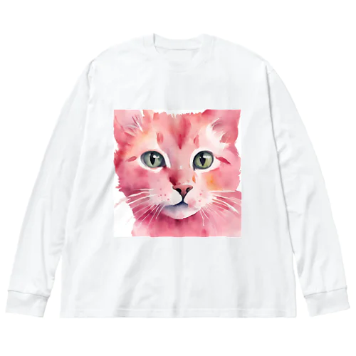 ピンクの猫ちゃんやで Big Long Sleeve T-Shirt