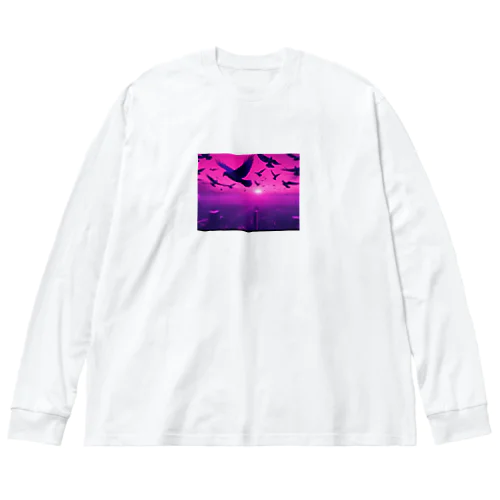 都会の鳩 Big Long Sleeve T-Shirt