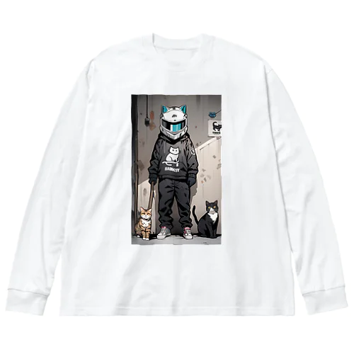 ヘルメット猫 Big Long Sleeve T-Shirt