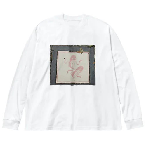 赤い靴と落ち葉 Big Long Sleeve T-Shirt