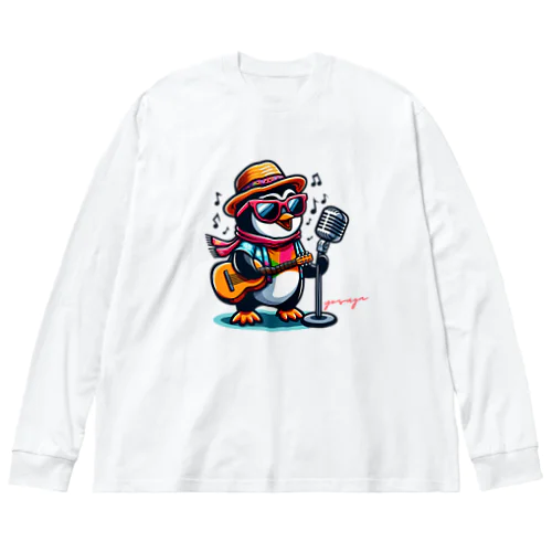 陽気なペンギン ビッグシルエットロングスリーブTシャツ