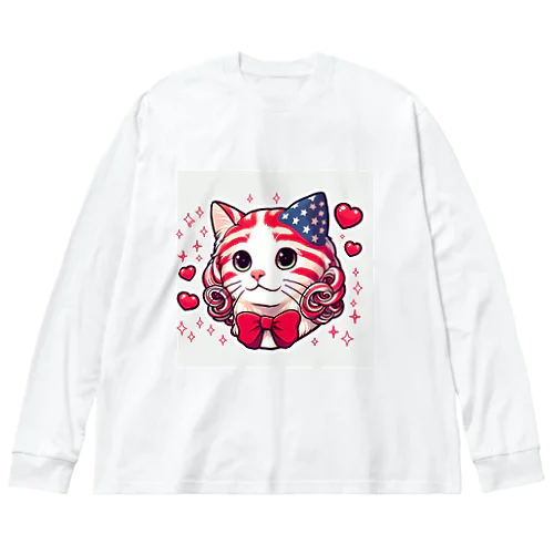 アメリカンなアメリカンカール ビッグシルエットロングスリーブTシャツ