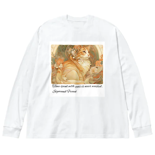 フワフワ茶トラ猫 Big Long Sleeve T-Shirt