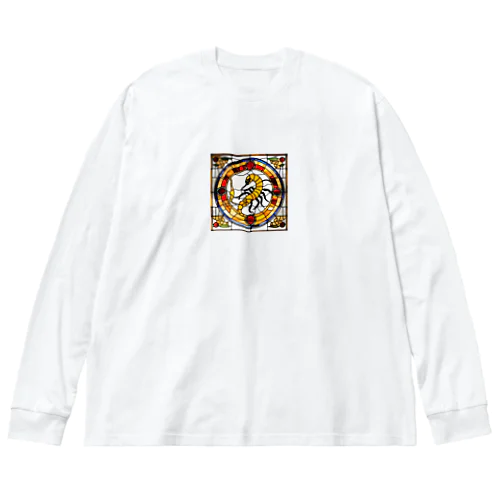 ステンドガラス　サソリ　4 Big Long Sleeve T-Shirt