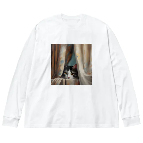 窓辺の覗き猫🐱 Big Long Sleeve T-Shirt