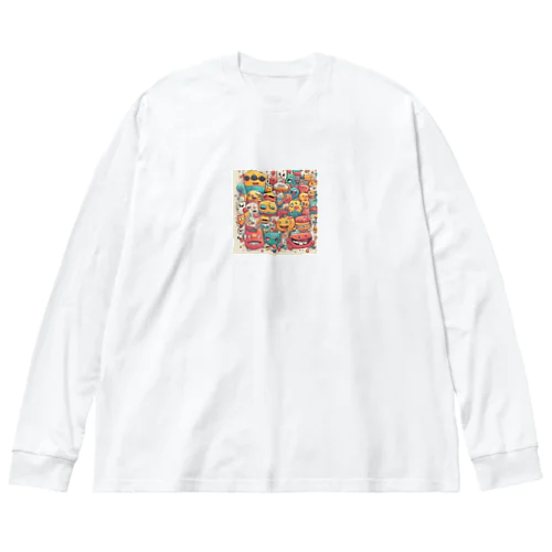 ハッピー Big Long Sleeve T-Shirt