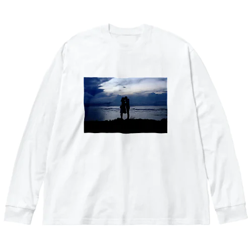 海夕方カップル ビッグシルエットロングスリーブTシャツ