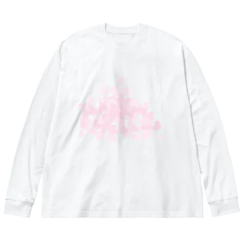 【積もったheart mark】百のハート♡飴霰(あめあられ) ビッグシルエットロングスリーブTシャツ