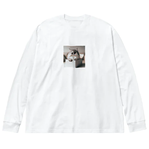 暖かいにゃ〜 Big Long Sleeve T-Shirt