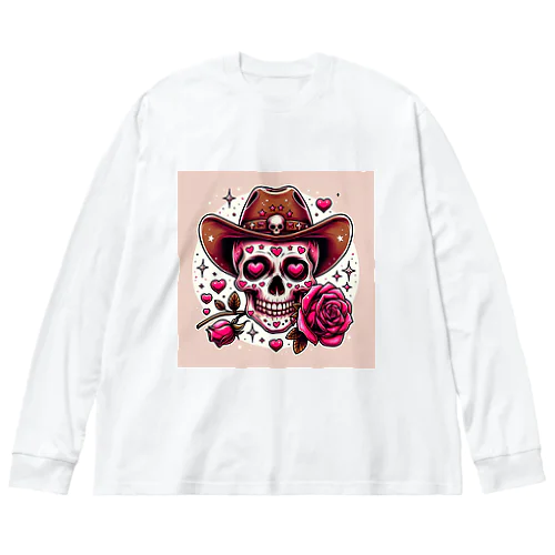 ローズスカル Big Long Sleeve T-Shirt