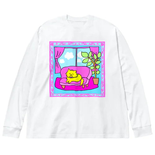 休憩猫 ビッグシルエットロングスリーブTシャツ