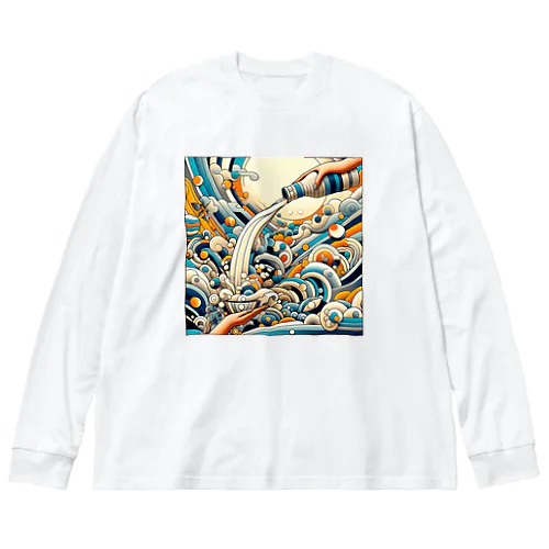 お酒を注ぐ Big Long Sleeve T-Shirt