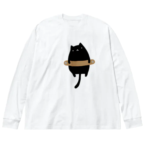 磔の刑に処される猫 ビッグシルエットロングスリーブTシャツ