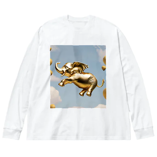 空飛ぶ黄金の象 Big Long Sleeve T-Shirt