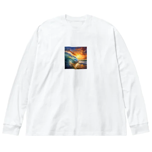 サフアー波を捕らえて進む Big Long Sleeve T-Shirt