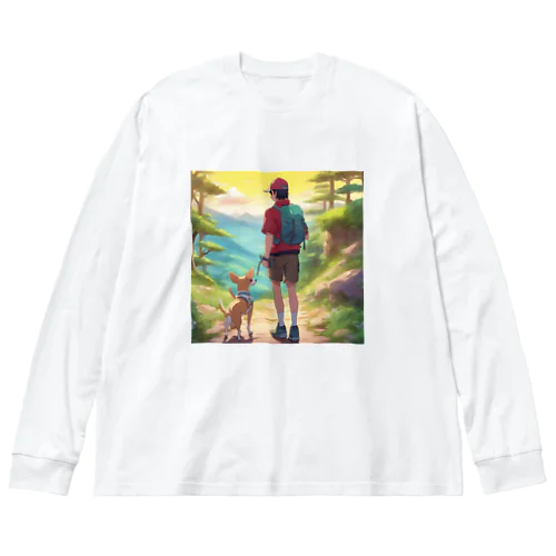 チワワと夕焼け散歩 Big Long Sleeve T-Shirt