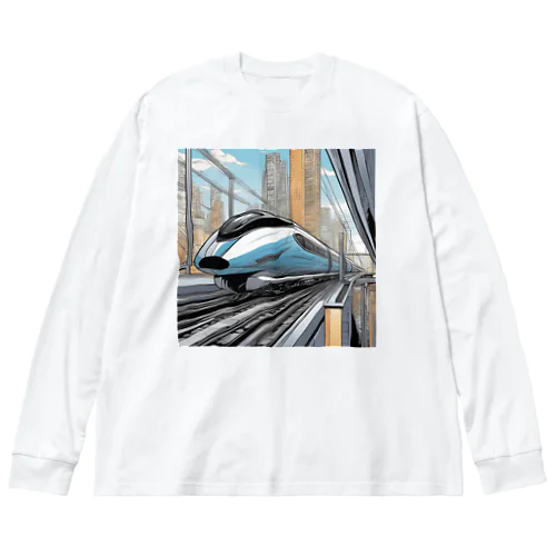 未来新幹線 Big Long Sleeve T-Shirt