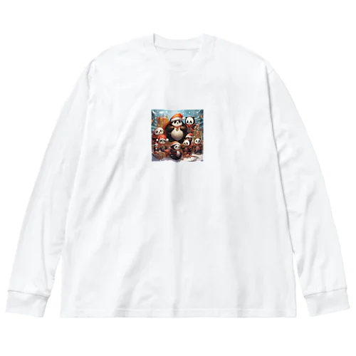 パンダサンタ　なでしこ1478 Big Long Sleeve T-Shirt