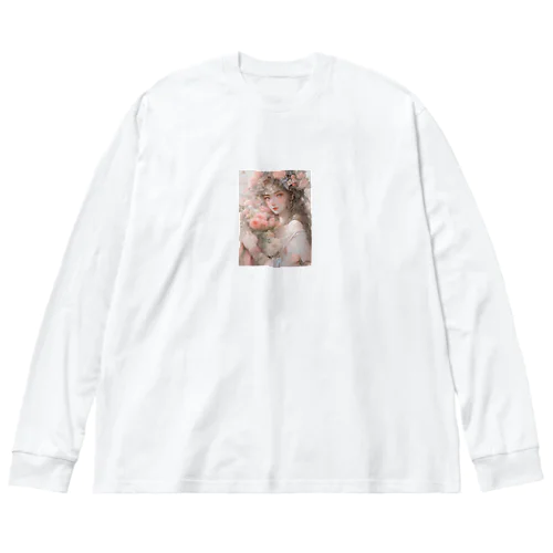 バラの花束と女性　なでしこ1478 Big Long Sleeve T-Shirt
