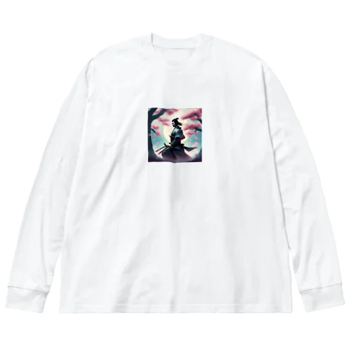 侍と桜 Big Long Sleeve T-Shirt