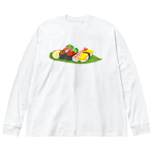 寿司とトラちゃん ビッグシルエットロングスリーブTシャツ