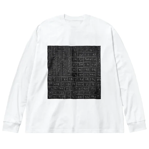 黒板の数字 ビッグシルエットロングスリーブTシャツ